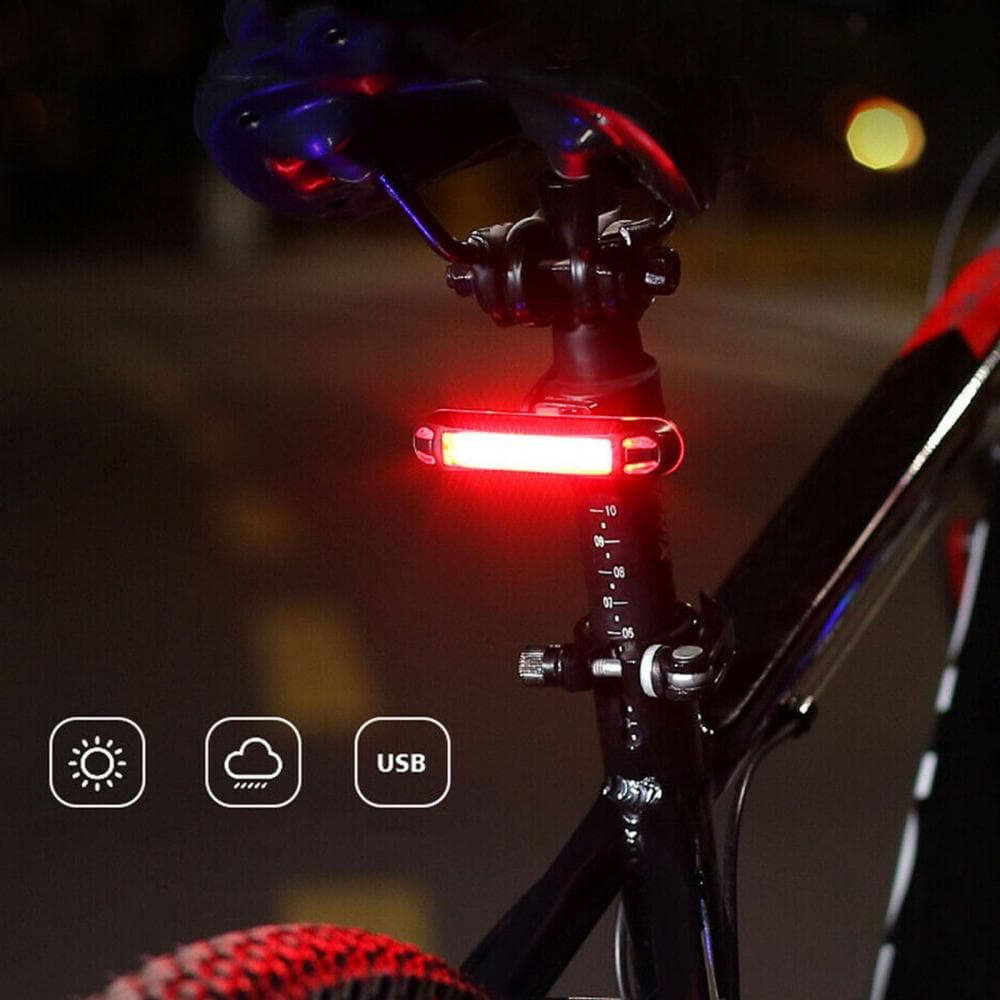 ΟΠΙΣΘΙΟ ΦΑΝΑΡΙ ΠΟΔΗΛΑΤΟΥ LED USB 120LUMEN 14233 - Φώτα Ποδηλάτου στο bikemall1