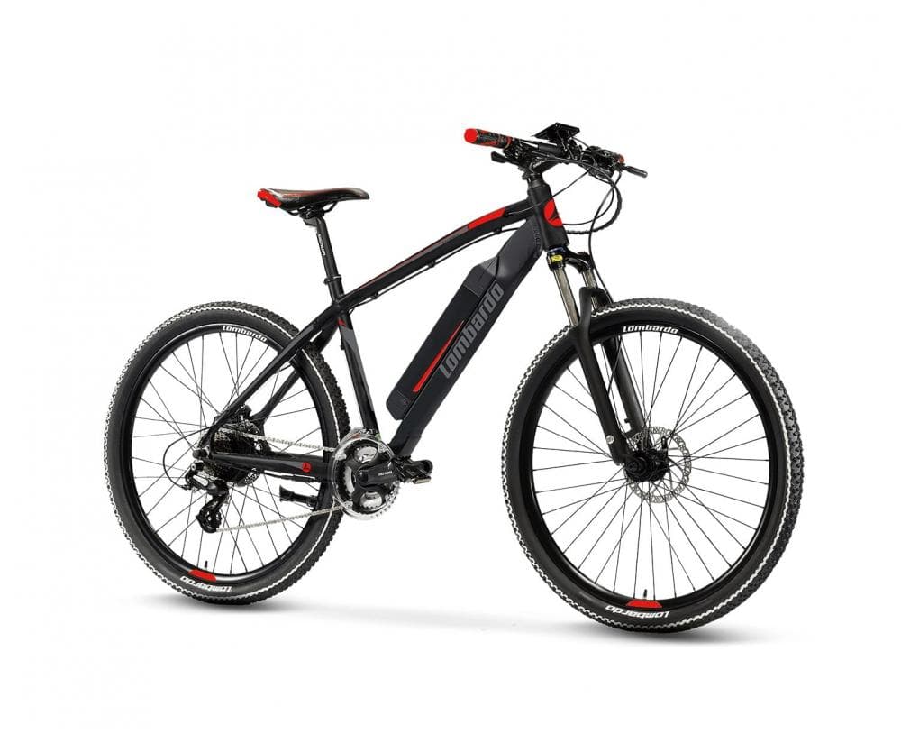 LOMBARDO ΗΛΕΚΤΡΙΚΟ ΠΟΔΗΛΑΤΟ VALDERICE MTB E-BIKE 27.5" BLACK GREY RED 2024 - Ηλεκτρικό Ποδήλατο στο bikemall1
