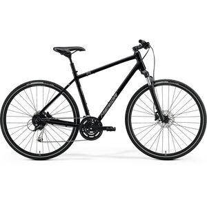MERIDA ΠΟΔΗΛΑΤΟ TREKKING CROSSWAY 100 GLOSSY BLACK (MATT SILVER) - Ποδήλατα Πόλης / Trekking  στο bikemall1